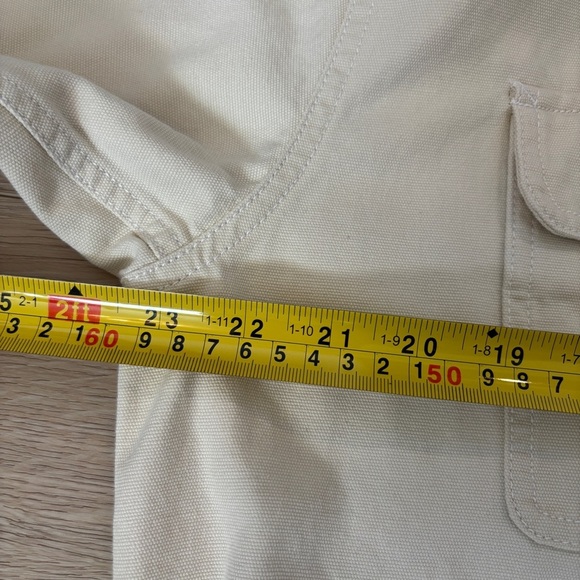 BDG Urban Outfitters Canvas Cotton Chore Jacket Cream Unisex Neutral Button - Picture 5 of 7